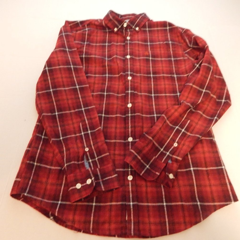Original Penguin Plaid Shirt Red Long Sleeve Men